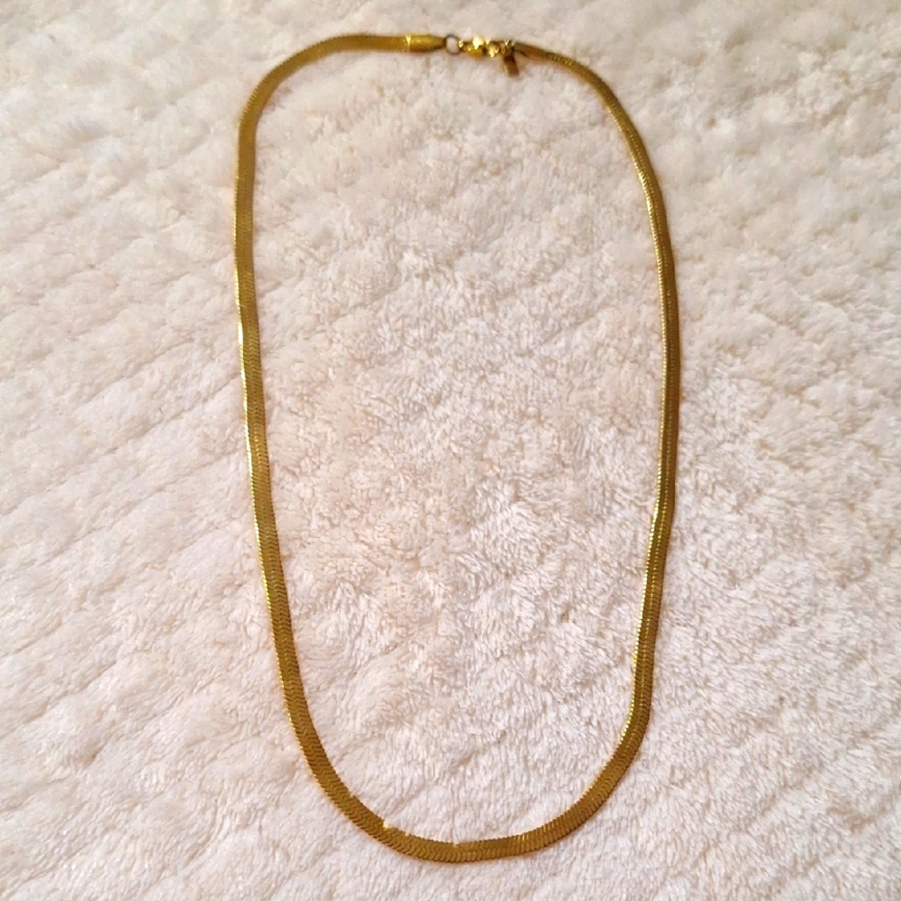 Stainless Steel Elegant Snake Chain  Gold Necklace
